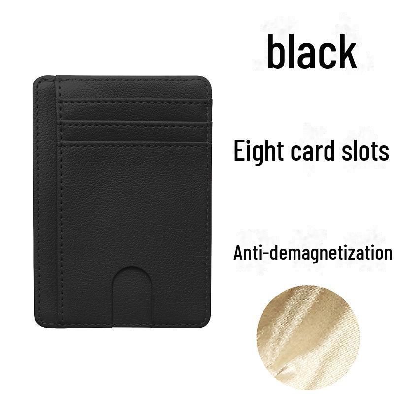 RFID Blocking Unisex PU Card Holder with Multiple Slots