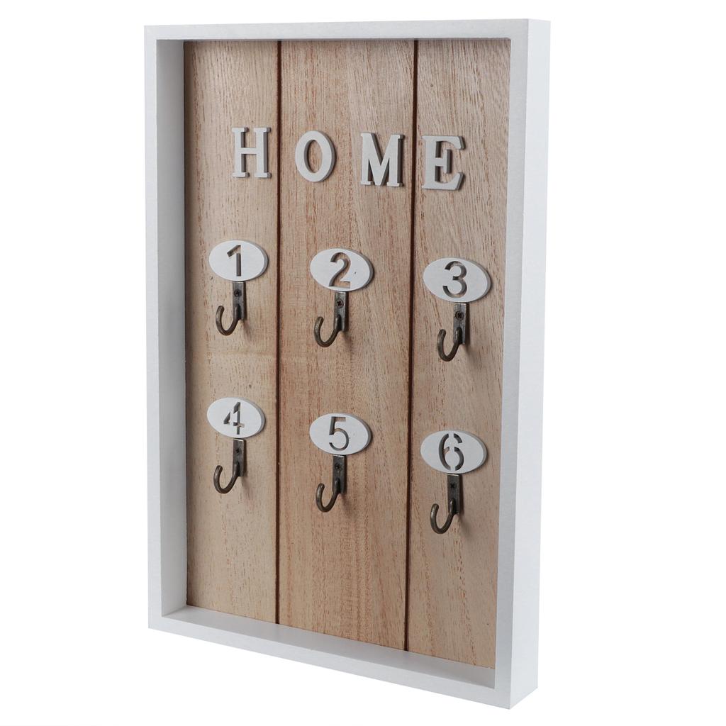 WallMounted Key Rack Wooden Key Organizer Hanger Decorative Key Hanging Holder Decor