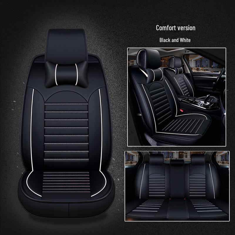 Универсальные кожаные подушки для сидений автомобиля на пять мест для всех сезонов - F-31