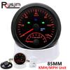 85 мм GPS-спидометр 125 км/ч 125 миль в час с тахометром, цифровой измеритель скорости, одометр, датчик оборотов M16 M18 для морской лодки, автомобиля
