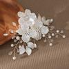 Crystal Pearl Flower Bridal Headwear Handmade Wedding Hairpin Bride Headdress  Hair Jewelry