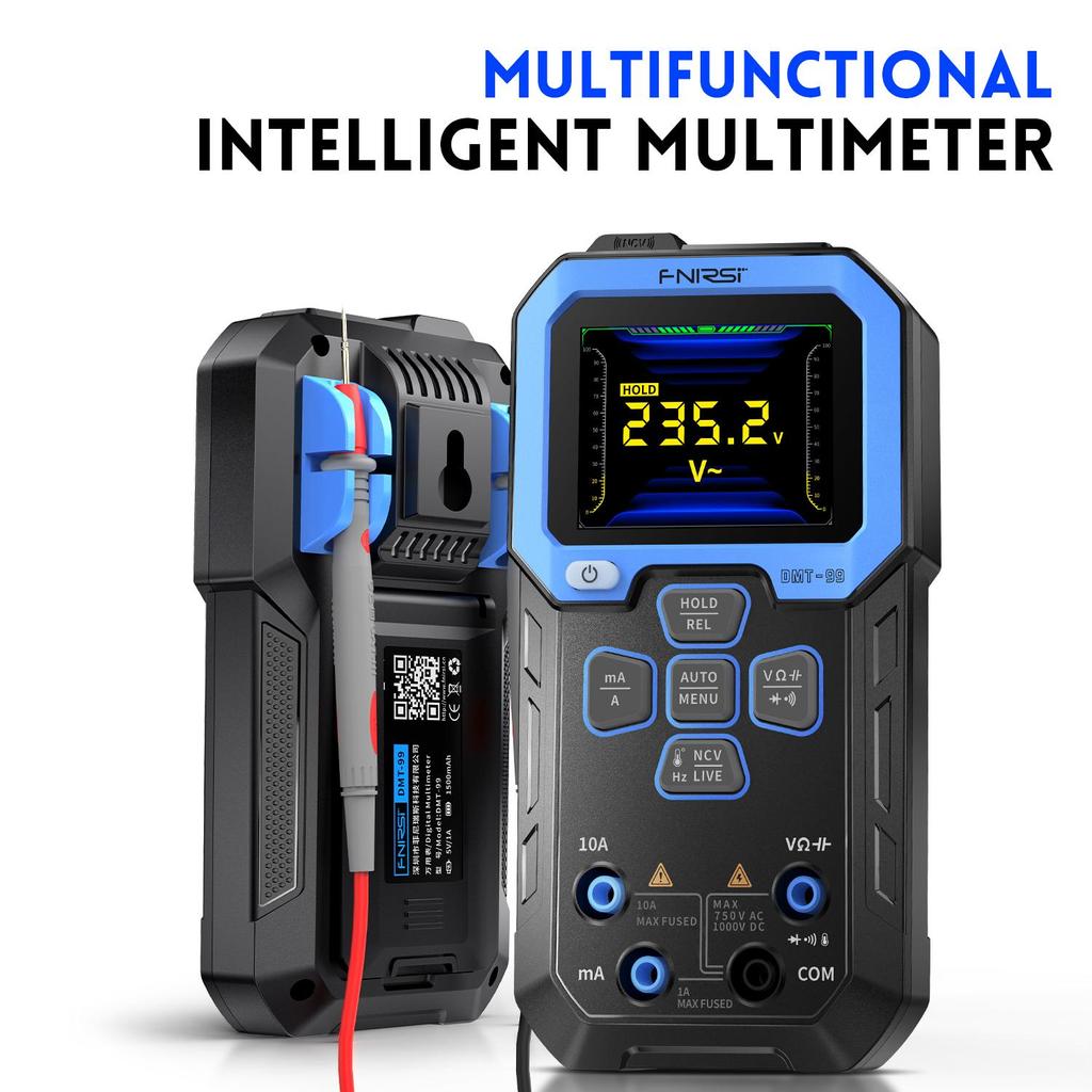 FNIRSI DMT-99 Цифровой мультиметр 9999 отсчетов Умный профессиональный тестер 1000 В 10 А True RMS Автоматический диапазон AC DC Ом Гц Емкость