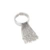 925 Silver Exaggerated Tassels Adjustable Rings For Women Vintage Luxury Jewelry Accessories Jewellery Argent 925