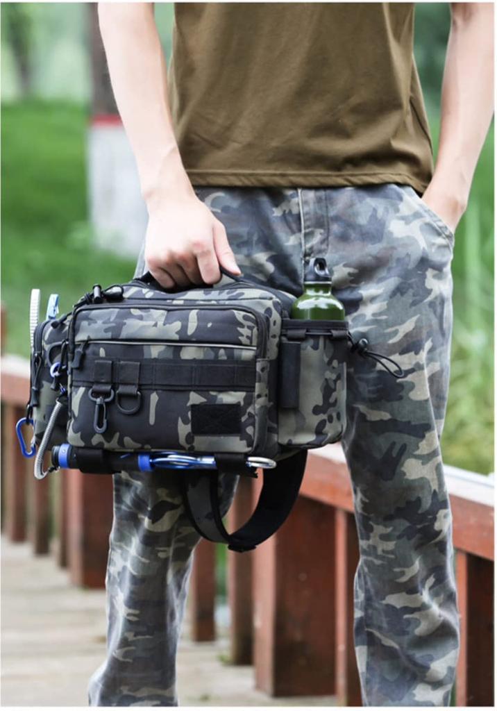 Trust Contact Fishing Large with Rod Holder Bag, Capacity, Lightweight, Waterproof, (Camouflage)