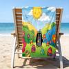 Ultra-Soft Beach Towel with Krtek Theme,Ideal for Pool - Camping, Diving - Perfect Travel Essential, Vibrant Beach Towel.