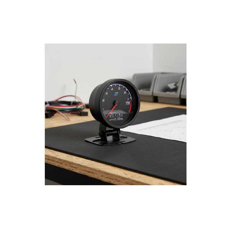 Water Temperature Gauge Multi-Function Oil Pressure Gauge Dashboard Meter LCD Screen Vehicle Display ABS Shell for Racing
