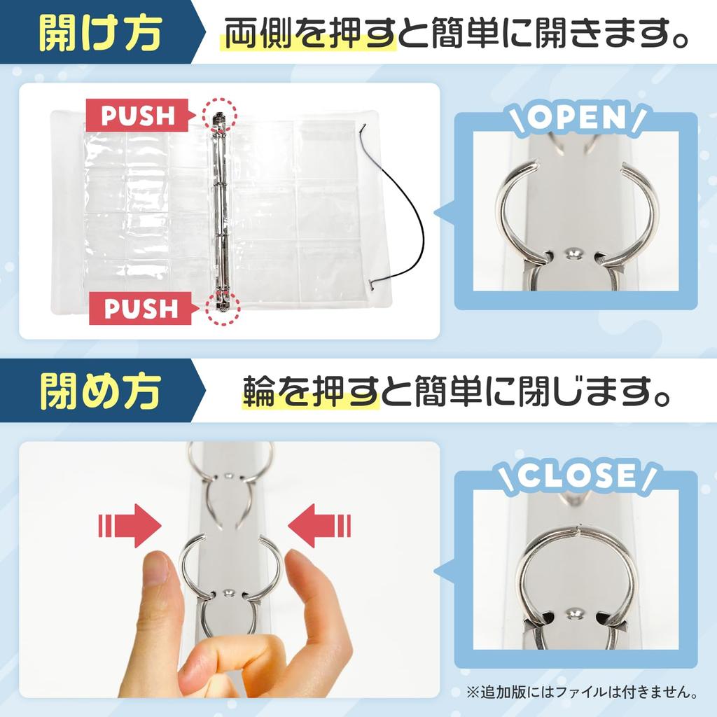 Can Badge Cover Can Badge Storage Keychain File Case File 3 Small Pockets Sheets 3 Large Pocket Sheets Acrylic Stand Acstar Fall Prevention Lid