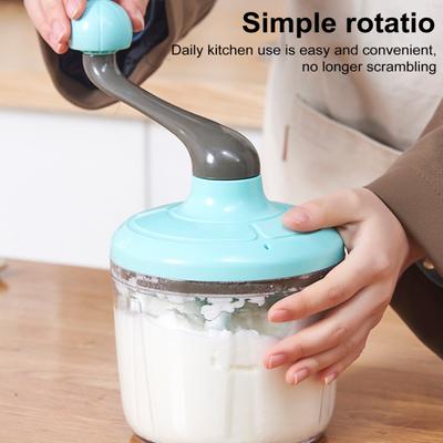 Полуавтоматический ручной венчик для взбивания яиц для кухни, кафе, пекарни, прочный венчик для взбивания сливок, стержень для перемешивания, машина для вспенивания яичного белка с противоскользящим покрытием