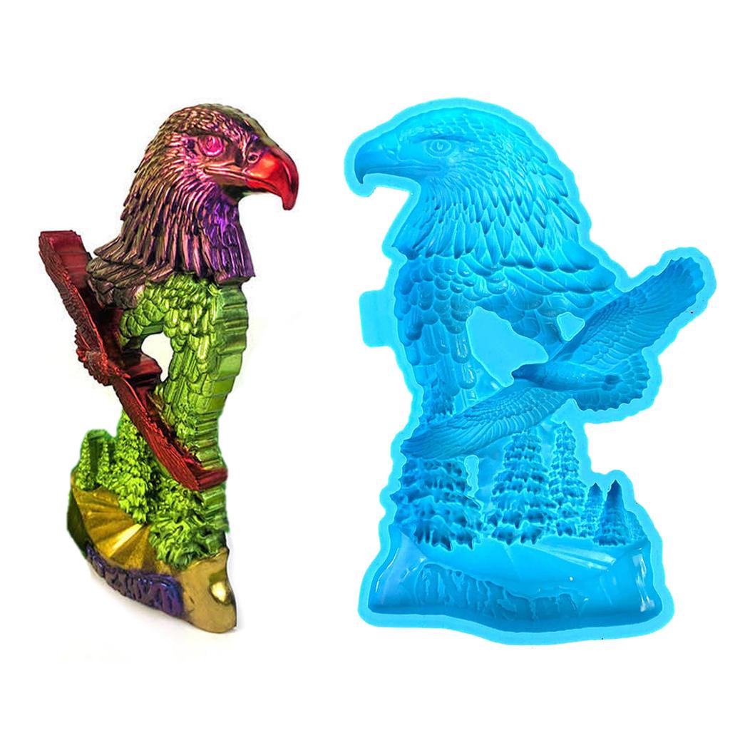 3D Форма для силикона Орел Животное Настольное украшение Кристальная Эпоксидная смола Форма для литья DIY Искусство Ремесло Принадлежности для украшения дома