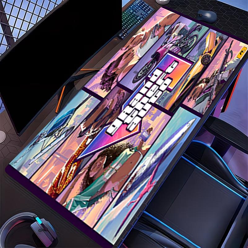 Grand Theft Auto VI Print Mouse Pad, for Keyboard Pad Laptop PC Mat for Office Home Use, Desk Decor, Perfect Birthday Gift for Gamers