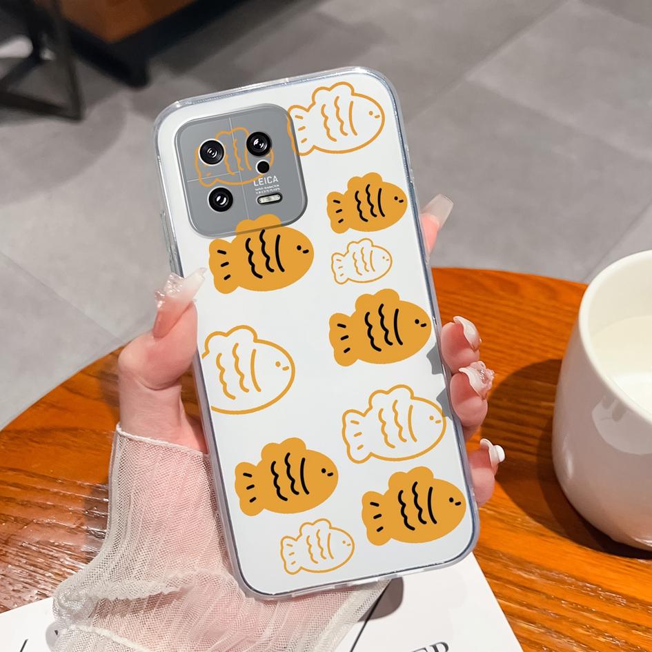 Для Xiaomi 13 14 12 12S 12T 12X Ultra Lite Poco M7 X7 Pro чехол для телефона милый мультяшный рисунок животного прозрачный силиконовый защитный чехол для Xiaomi Capa