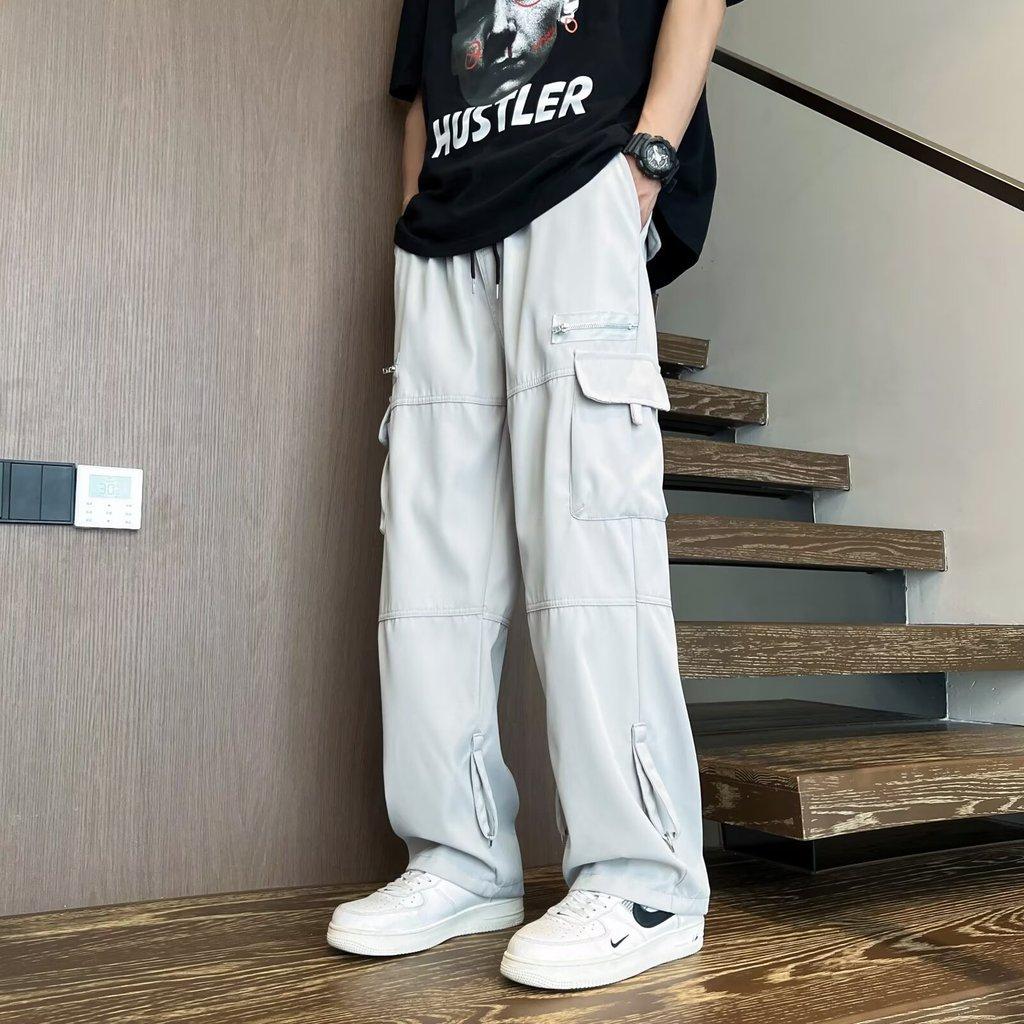 Port Authority Cargo Pants With Multiple Pockets For Casual Wear Men Spring Autumn