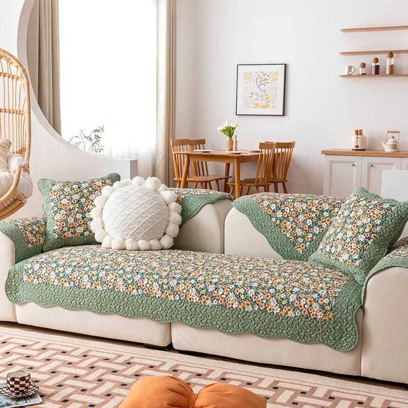 Чехол для дивана для гостиной, хлопковые чехлы для диванов, жаккардовые подушки для дивана, четыре сезона, полотенце для дивана, L-образный защитный чехол для дивана