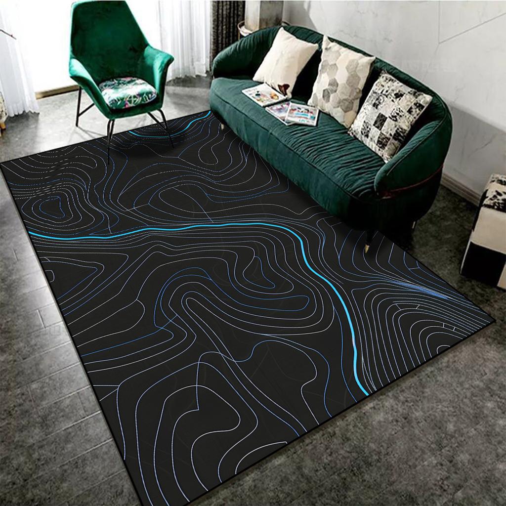 Nordic Abstract Living Room Carpet Decoration Home Large Area Easy Clean Sofa Area Floor Mat Bedroom Study Lounge Anti-slip Rugs