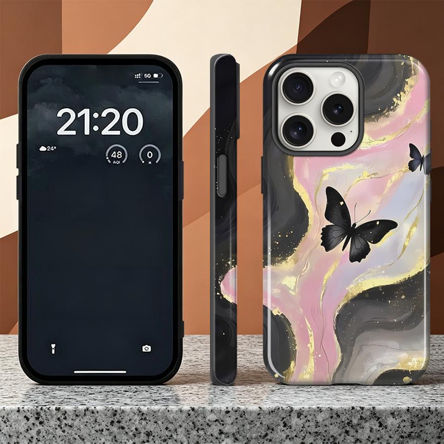 Soft Cover Capa Phone Case for Apple iPhone 17 16e 12 Air 11 Pro Max XS XR 13 15 Plus 14 16 Dreamy Colorful Butterfly