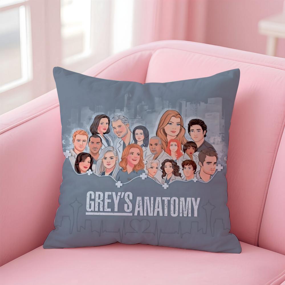 G-Greys Anatomy Cushion Cover Home & Car Multi-Scene Pillow Cover - Reversible, Soft & Durable for Daily Use