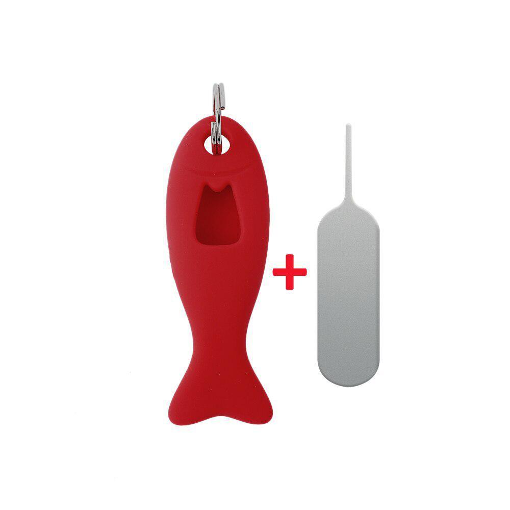 1PCS for SIM Card Removal Needle Pin Holders Tray Open Mobile Phone SIM Card Storage Case Ejecter Tool with Keychain