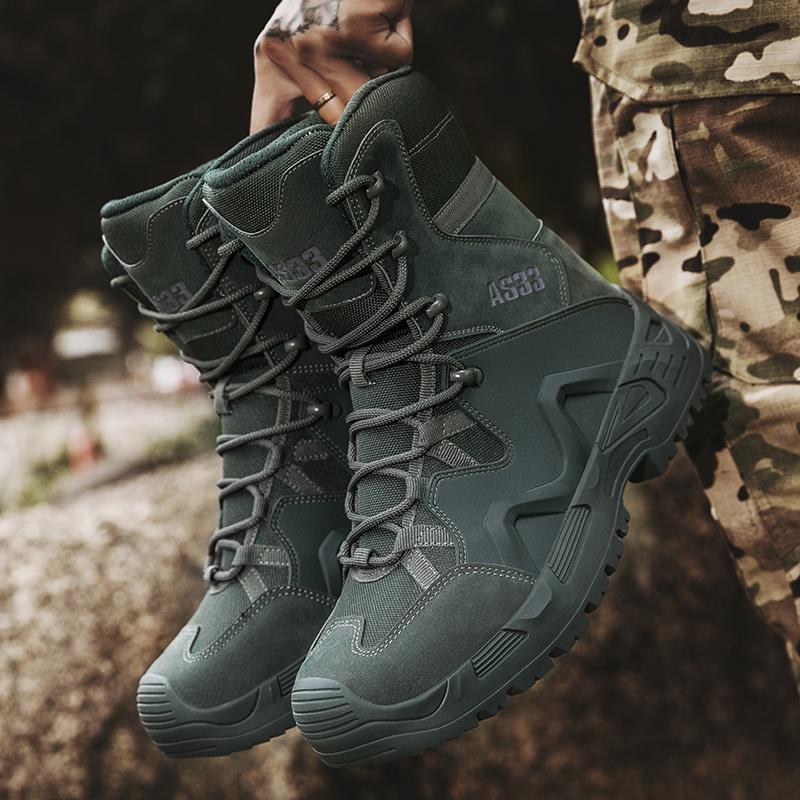 Мужские непромокаемые походные ботинки, прочные уличные ботинки, высокие ботинки в стиле милитари, уличные альпинистские ботинки, ботинки для пустыни, большие размеры