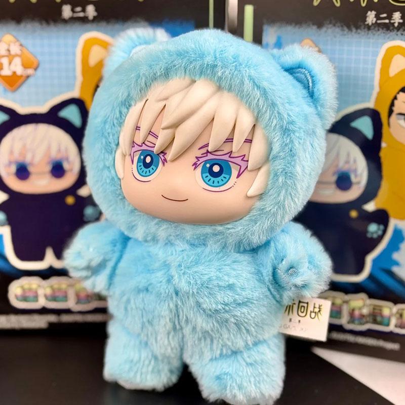 New Genuine Eaki Jujutsu Kaisen Season 2 Cat Park Party Gojo Satoru Plush Box Doll Bag Pendant Model Collection Gifts Toys