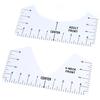 8 Pcs T-Shirt Ruler Guide V Neck Alignment Tool To Center Designs Measurement