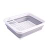 Foldable Dish Rack with Sink Shelf for Bowls, Dishes, and Chopsticks - Compact Storage and Drain Basket.