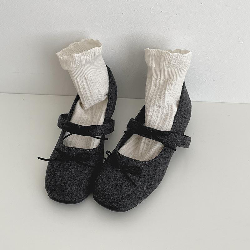 Модные ретро туфли Мэри Джейн с круглым носком и бантом-бабочкой для женщин, женские балетки на мягкой подошве для платья, повседневные уличные балетки