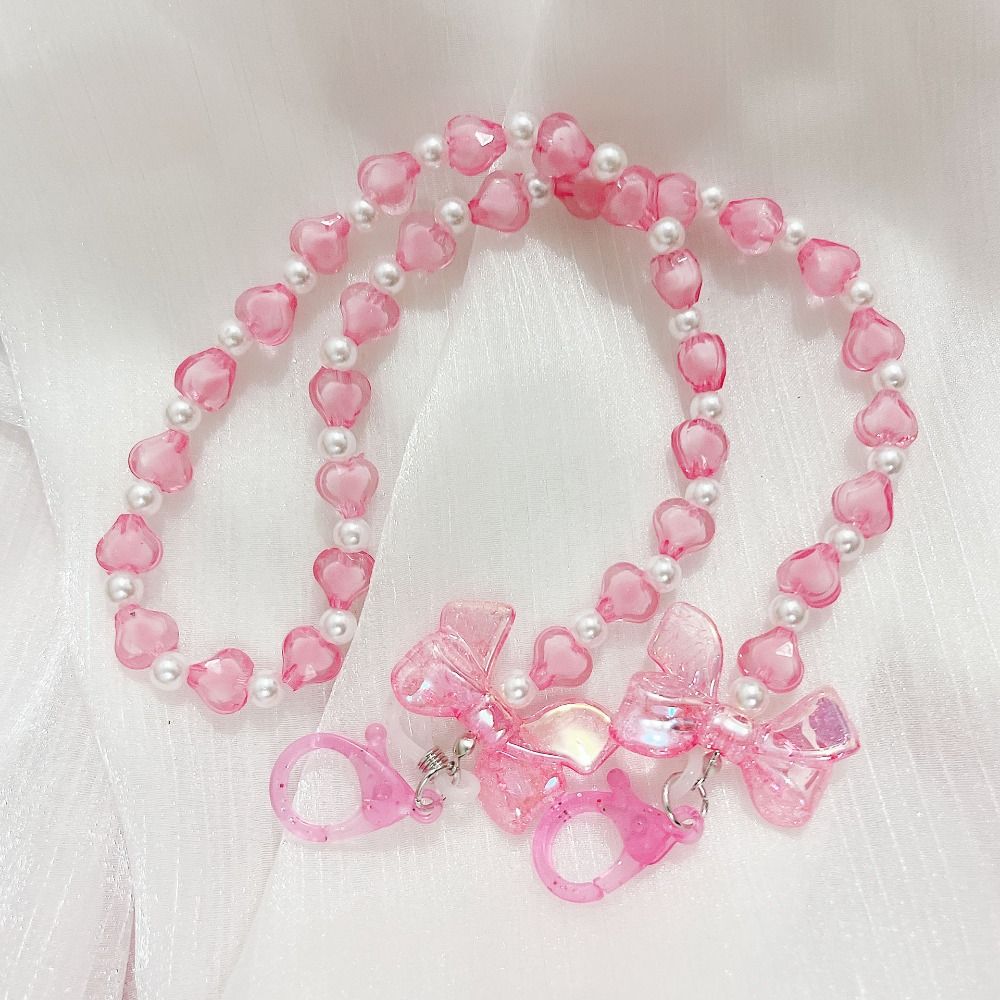 Cute Bowknot Hanging Rope Anti-lost Mask Chain New Love Pearl Glasses Chain