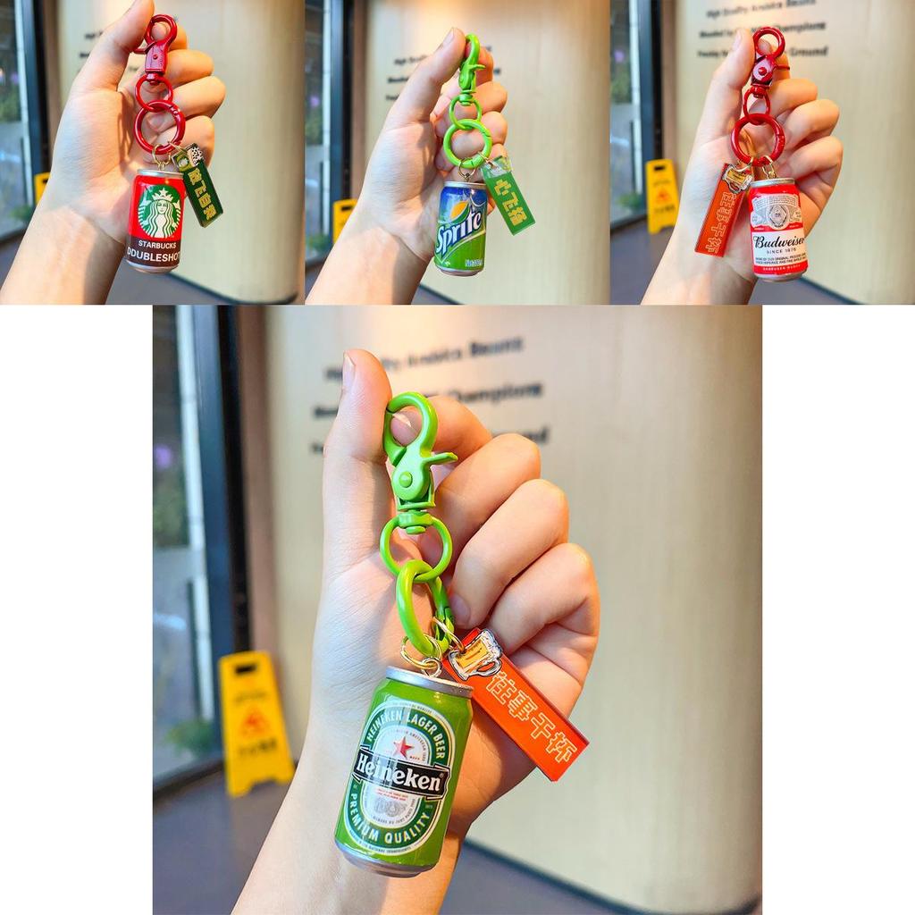 Реалистичный брелок в виде мини-банки газировки из смолы, стильный аксессуар для вечеринок и подарков