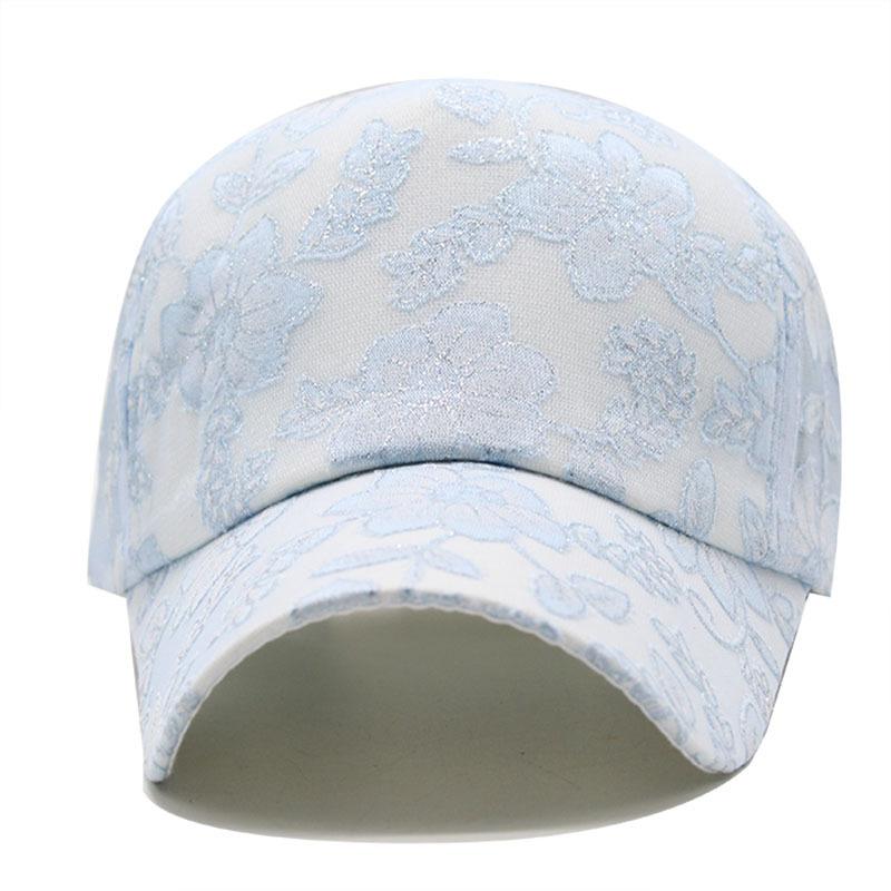 Летняя кепка из сетки с вышивкой в виде цветов и кружева, женская бейсболка, кепка для защиты от солнца для девочек, уличная кепка для тени, повседневная кепка