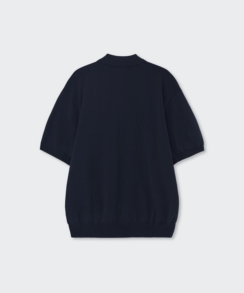 MUSINSA STANDARD Washable Supima Cotton Knitted Polo Shirt [Navy]