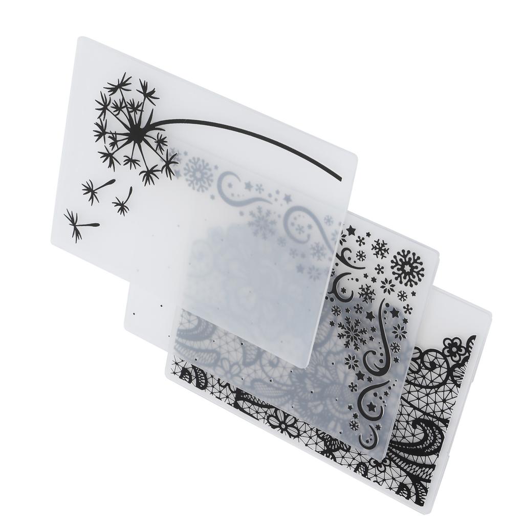 3 шт. Пластиковые папки для тиснения Изготовление открыток Скрапбукинг Тисненый шаблон Бумага Инструмент для поделок
