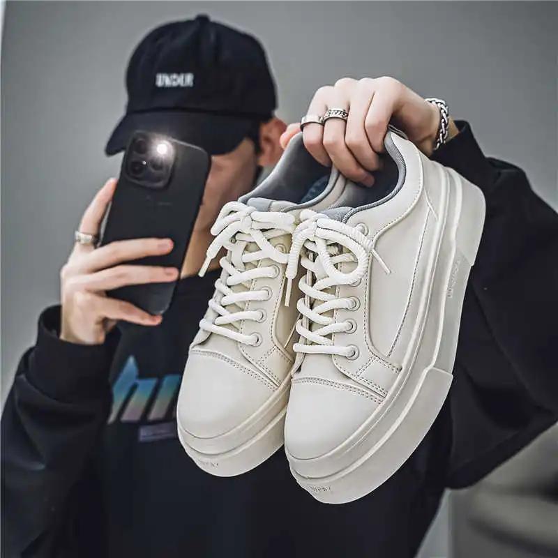 Fashion PU Leather Flat-heeled Mans Shoes For Dresses Dress Formal Shoes Fuchsia Shoes Sneakers Sports Expensive Cheaper Factory