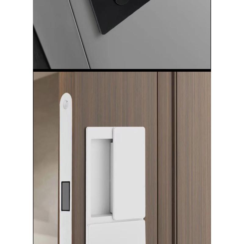 Новый стиль безручечный плоский замок современная спальня магнитная утопленная дверная ручка бесшумный Push And Pull невидимый раздвижной дверной замок