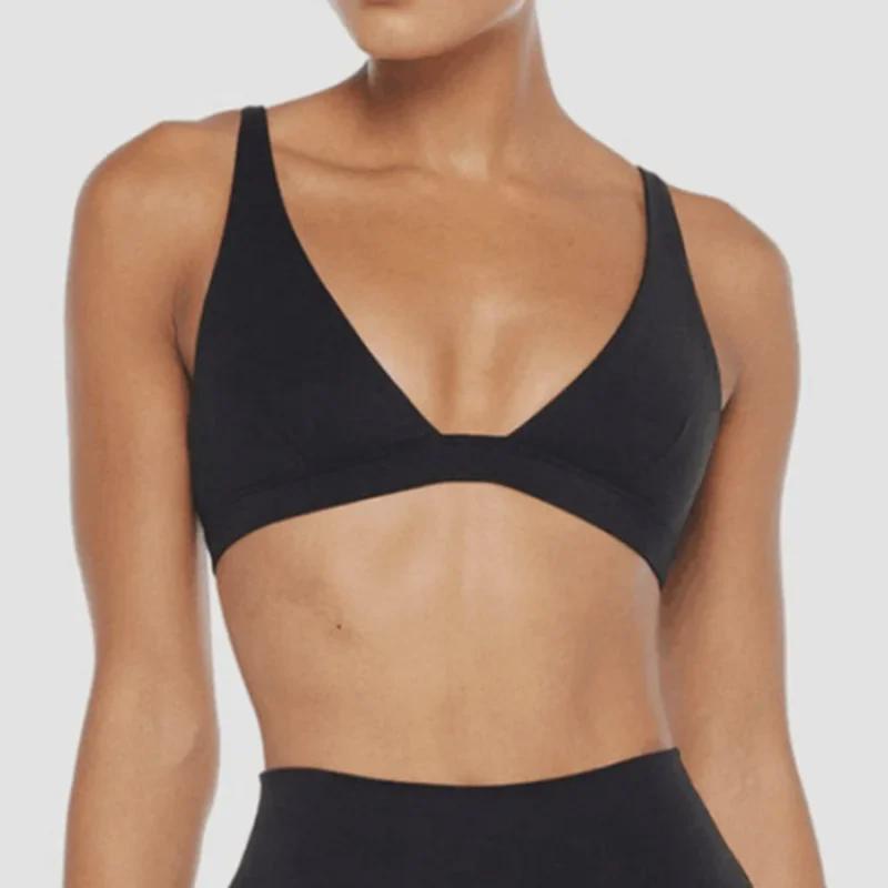 Женский спортивный бюстгальтер для йоги: Трансграничный, сексуальный, с открытой спиной, беспроводной, поддерживающий для бега и фитнеса