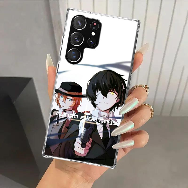 Чехол для телефона Bungo Stray Dogs Double Black для Samsung Galaxy S25 S24 S23 Ultra S22 S21 Plus S20 FE S10 + S10E S25U Мягкая печать Она