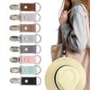 New Colorful Hat Clip for Travel On Bag Luggage PU Leather Hat Holder Clip Multifunctional Duck Clip Clasps Outdoor Accessory
