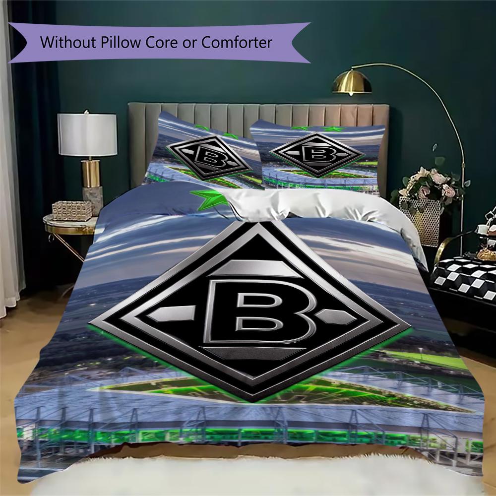 Borussia Pattern Bedding uilt Set uilt Cover Pillowcase Home Decoration Birthday Gift (1 * duvet cover + 2 * pillowcase without core)19