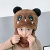 2-8 лет Мультяшная шапка для девочек и мальчиков, шарф, утепленная шапка, зимняя шапка для детей, детские вещи для новорожденных, детская шапка с флисом, детские шапки 1-18 лет