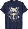 Witchcore Lepidoptera Бабочка Моль Насекомое Астрономия Любитель Футболка Хэллоуин Винтажная футболка для женщин унисекс Повседневные четыре сезона