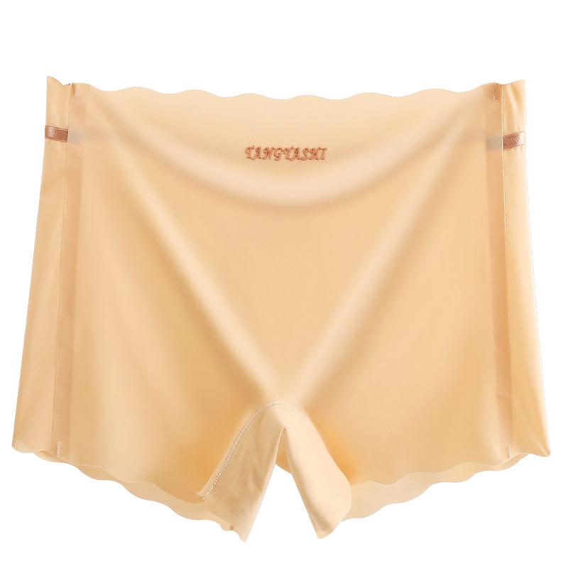 Большие размеры женские летние трусы-боксеры Ice Silk Traceless Ultra Thin Safety, нескользящие, с защитой от скольжения