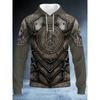 Men's Hoodie Autumn Casual Long Sleeve Hooded Top Viking Printing Outdoor Fashion Swertshirt Man Pullover Oversized Clothing