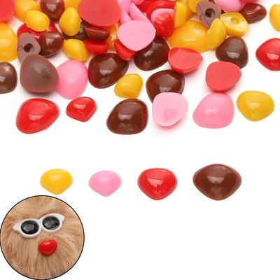 50/100 шт. Акриловые треугольные носы для кукол с плоским дном для DIY медведя, собаки, куклы