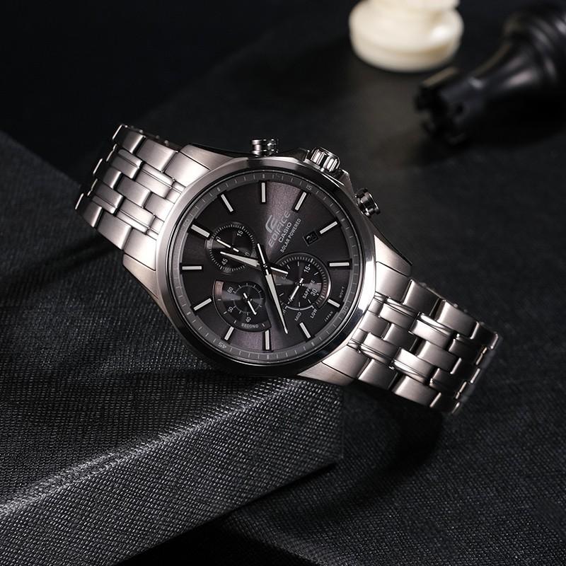Casio EDIFICE Мода Бизнес Тренд Повседневный Универсальный Ретро Классический Три Циферблата Шесть Стрелок Черный Циферблат Спортивные Водонепроницаемые Кварцевый Механизм EFB-670SBG-1AVUPR