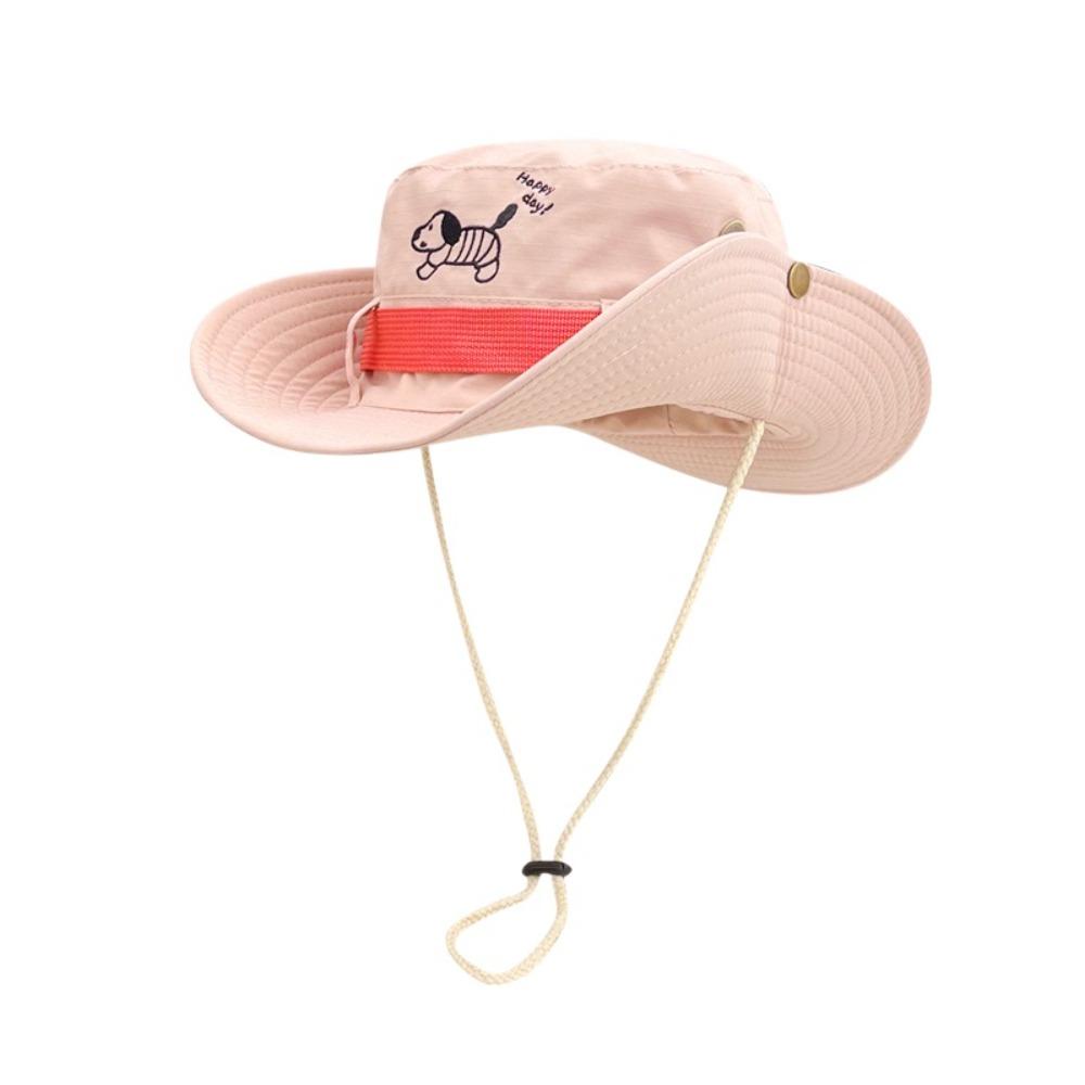 Y2K Ковбойская шляпа с козырьком, Солнцезащитная шляпа рыбака, Модная шляпа-ведро с щенком, Путешествия