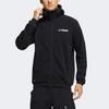 Adidas Куртка Terrex Knit Fz Hd с принтом логотипа, куртки унисекс, черные HM9712