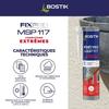 Mastic colle - BOSTIK - Fixpro MSP 117 - Conditions extrêmes - Intérieur/extérieur - Blanc - Cartouche 290 ml