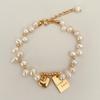 Qiqi Fashion Pearl Lucky Square Brand Love Bracelet Small Fresh Temperament Advanced Design Fashion Jewelry