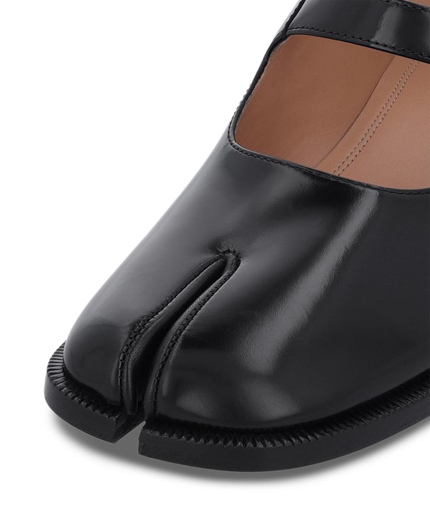 Maison Margiela Tabi Mary Jane Flat Shoes - Black / S39Wl0119Ps679T8013