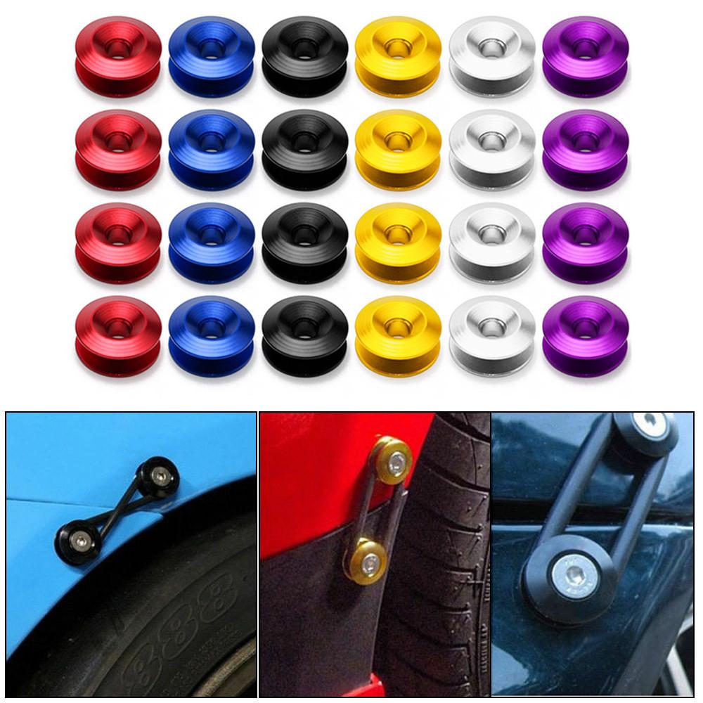 Red Aluminum Quick Release Bumper Fasteners For Car Trunk Fender Hatch Lids Kit