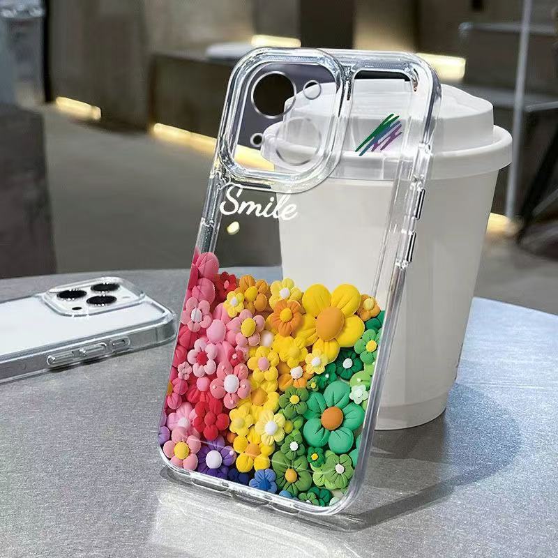 Цвет подсолнух для чехла на мобильный телефон iphone17promax 12 прозрачный apple 15 противоударный 14pro13/16